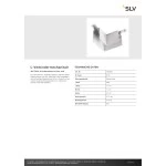 SLV 1006582 L-Verbinder mechanisch, 48V TRACK, für Aufbauschiene tief, links, weiß 