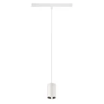 SLV 1006806 NUMINOS® XS, 48V Pendelleuchte, Pendellänge 150 cm, 4000 K, 20°, DALI 2, matt weiß / glänzend chrom 