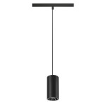 SLV 1006851 NUMINOS® S, 48V Pendelleuchte, Pendellänge 150 cm, 4000 K, 20°, DALI 2, matt schwarz / glänzend chrom 