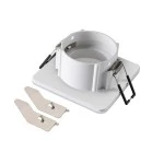 SLV 1007339 NEW TRIA® 68, Deckeneinbauring, L: 8.3 B: 8.3 H: 3.55 cm, IP 65, inkl. Glas, weiß 