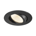 SLV 1007426 NEW TRIA® 68, Deckeneinbauleuchte, 1800-3000 K, 60°, IP 20, rund, schwarz 