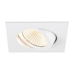 SLV 1007439 NEW TRIA® UNIVERSAL 68, Deckeneinbauleuchte, 2500/3000/4000 K, 60°, IP 20, quadratisch, weiß 