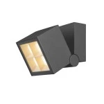 SLV 1007458 S-CUBE, Wand- und Deckenaufbauleuchte, 2700/3000 K, 15 W, PHASE, 80°, anthrazit 