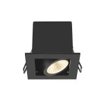 SLV 1007551 KADUX, Deckeneinbauleuchte, single, 3000 K, 38°, IP 20, quadratisch, schwarz 