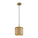 SLV 1007589 PANTILO ROPE 20, Pendelleuchte, 250 cm, E27, 15 W, gold 