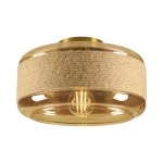 SLV 1007591 PANTILO ROPE 27, Wand- und Deckenaufbauleuchte, zylindrisch, 1x max. 15 W E27, gold 