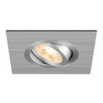 SLV 1007629 NEW TRIA® 75 XL, Deckeneinbauleuchte, quadratisch, max. 10W, GU10, aluminium 