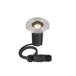 SLV 1007680 DASAR® S, Bodeneinbauleuchte, rund, 4 W, 3000 K, 24°, IP67, zylindrisch, anthrazit 
