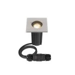 SLV 1007681 DASAR® S, Bodeneinbauleuchte, eckig, 4 W, 3000 K, 24°, IP67, zylindrisch, anthrazit 