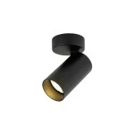 SLV 1007721 KAMI, Wand- und Deckenaufbauleuchte, 1x max. 10 W, GU10, schwarz 