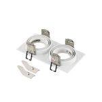SLV 1008008 NEW TRIA® 155, Deckeneinbauring, L: 17 B: 9 H: 4 cm, zweiflammig, IP 20, weiß 