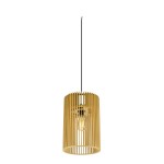 SLV 1008047 WUD, Pendelleuchte, E27, cylindrical, offenes Kabelende, 1 x max. 60 W, schwarz 