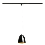 SLV 1008058 PARA CONE 14, Pendelleuchte für 1 Phasen System, GU10, schwarz/gold 