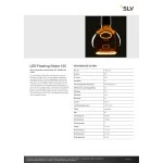 SLV 1008155 LED Floating Globe 125, LED-Leuchtmittel, smokey black, E27, PHASE, 6 W, 1900 K 