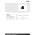 SLV 1008201 MANA 40 Leuchtenschirm, rund, H: 2.2 cm, schwarz 