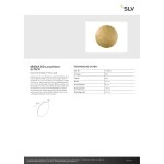 SLV 1008206 MANA 60 Leuchtenschirm, rund, moon structure, H: 4.2 cm, gold 