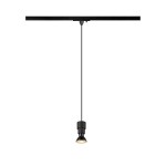 SLV 1008207 PURI 2.0 Basic, 1~ Pendelleuchte, GU10, Pendellänge 200 cm, 1x max. 6 W, schwarz 