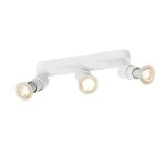 SLV 1008234 PURI 2.0 Basic, Wand- und Deckenaufbauleuchte, long, rund, 3 x max. 6 W GU10, weiß 