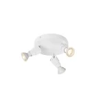 SLV 1008236 PURI 2.0 Basic, Wand- und Deckenaufbauleuchte, rund, 3 x max. 6 W GU10, weiß 