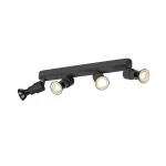 SLV 1008239 PURI 2.0 Basic, Wand- und Deckenaufbauleuchte, long, 4 x max. 6 W GU10, schwarz 