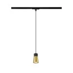 SLV 1008259 PURI 2.0 Cone, 1~ Pendelleuchte, GU10, Pendellänge 200 cm, 1x max. 6 W, schwarz / gold 