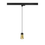 SLV 1008279 PURI 2.0 Cone, 3~ Pendelleuchte, GU10, Pendellänge 200 cm, 1x max. 6 W, schwarz / gold 