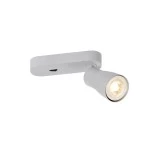 SLV 1008307 PURI 2.0 Dome, Wand- und Deckenaufbauleuchte, Schalter, rechteckig, 1x max. 6 W GU10, grau 