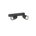 SLV 1008308 PURI 2.0 Tube, Wand- und Deckenaufbauleuchte, asymmetrisch, 2 x max. 6 W GU10, schwarz 