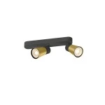SLV 1008313 PURI 2.0 Cone, Wand- und Deckenaufbauleuchte, asymmetrisch, 2 x max. 6 W GU10, schwarz / gold 