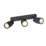 SLV 1008320 PURI 2.0 Tube, Wand- und Deckenaufbauleuchte, long, 3 x max. 6 W GU10, schwarz 