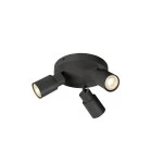 SLV 1008332 PURI 2.0 Tube, Wand- und Deckenaufbauleuchte, rund, 3 x max. 6 W GU10, schwarz 
