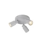 SLV 1008335 PURI 2.0 Tube, Wand- und Deckenaufbauleuchte, rund, 3 x max. 6 W GU10, grau 