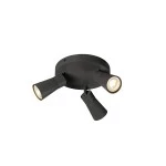 SLV 1008336 PURI 2.0 Cone, Wand- und Deckenaufbauleuchte, rund, 3 x max. 6 W GU10, schwarz 