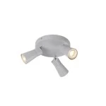 SLV 1008339 PURI 2.0 Cone, Wand- und Deckenaufbauleuchte, rund, 3 x max. 6 W GU10, grau 