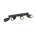 SLV 1008344 PURI 2.0 Tube, Wand- und Deckenaufbauleuchte, long, 4 x max. 6 W GU10, schwarz 