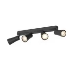 SLV 1008348 PURI 2.0 Cone, Wand- und Deckenaufbauleuchte, long, 4 x max. 6 W GU10, schwarz 