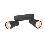 SLV 1008369 PURI 2.0 Dome, Wand- und Deckenaufbauleuchte, long, 2 x max. 6 W GU10, schwarz 