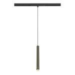 SLV 1008467 GRIP! S, 48V Pendelleuchte, Pendellänge 200 cm, 2000-3000 K, 29°, DALI, Dim-to-Warm, bronze / schwarz 