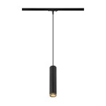 SLV 1008471 GRIP! L, 1~ Pendelleuchte, GU10, Pendellänge 200 cm, 1x max. 6 W, schwarz / gold 