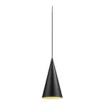 SLV 1008502 MAGICO 20, Pendelleuchte, E27, Pendellänge 180 cm, 1x max. 10 W, matt schwarz / gold 
