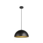 SLV 1008536 FORCHINI M 40, Pendelleuchte, E27, Pendellänge 150 cm, 1x max. 40 W, matt schwarz / matt gold 