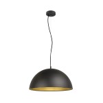 SLV 1008537 FORCHINI M 50, Pendelleuchte, E27, Pendellänge 150 cm, 1x max. 40 W, matt schwarz / matt gold 