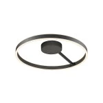 SLV 1008550 ONE, Wand- und Deckenaufbauleuchte, rund, 2700/3000 K, 23 W, PHASE, 130°, schwarz 