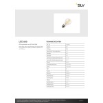 SLV 1008643 LED A60, LED-Leuchtmittel, clear, E27, 8W, 2700K 