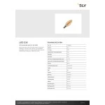 SLV 1008648 LED C35, LED-Leuchtmittel, gold curly filament, E14, 2 W, 2200 K 