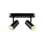 SLV 1008707 NOBLO®, Wand- und Deckenaufbauleuchte, double, rund, 2000-3000 K, 15 W, Dim-to-Warm, PHASE, 36°, schwarz 