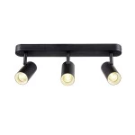 SLV 1008714 NOBLO®, Wand- und Deckenaufbauleuchte, triple, rund, 3000 K, 19 W, PHASE, 32°, schwarz 