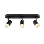 SLV 1008720 NOBLO®, Wand- und Deckenaufbauleuchte, triple, rund, 2700 K, 19 W, PHASE, 32°, schwarz 