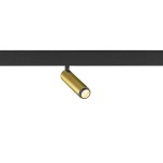SLV 1009035 GRIP! S, 48V Spot, deep & recessed track, zylindrisch, 2000-3000K, 9.8 Watt, DALI, Dim-to-Warm, 29°, gold / schwarz 