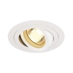 SLV 113510 NEW TRIA 78 Einbauleuchte einflammig QPAR51 rund weiß max. 50W inkl. Clipfedern 
